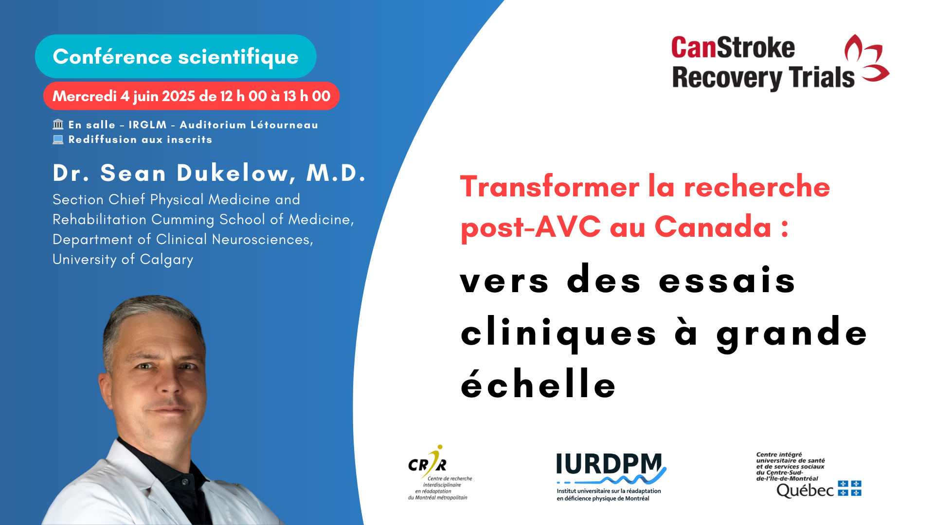 CANSTROKE Transformer la recherche post-AVC au Canada :